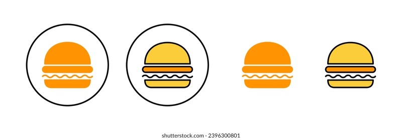 Icono de hamburguesa para aplicación web y móvil. símbolo y signo de hamburguesa. hamburguesa