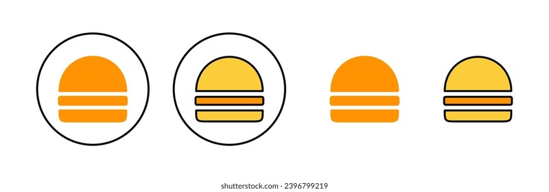 Burger icon set for web and mobile app. burger sign and symbol. hamburger