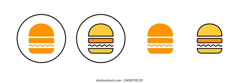 Icono de hamburguesa para aplicación web y móvil. símbolo y signo de hamburguesa. hamburguesa