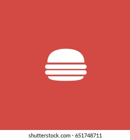 burger icon. sign design. red background