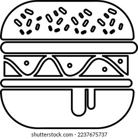 Burger icon. sign for mobile concept and web design. vector illustrationon white background..eps
