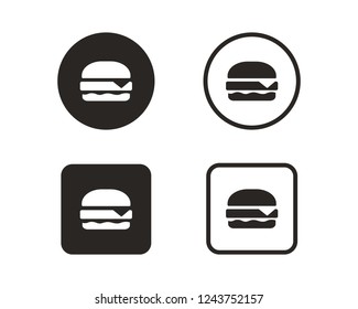 Burger icon sign symbol