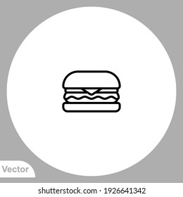 Burger icon sign vector,Symbol, logo illustration for web and mobile