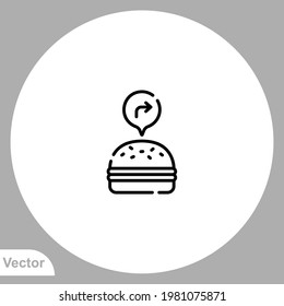 Burger icon sign vector,Symbol, logo illustration for web and mobile
