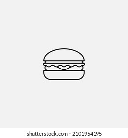 Burger icon sign vector,Symbol, logo illustration for web and mobile