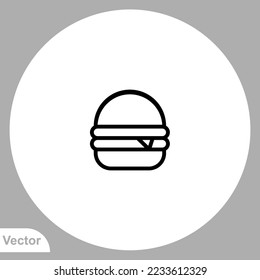 Burger icon sign vector,Symbol, logo illustration for web and mobile