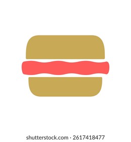 burger icon, simple flat style, illustration, logo sign symbol pictogram template, for ui or ux isolated on white for mobile app, editable