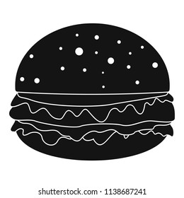 Burger icon. Simple illustration of burger vector icon for web design isolated on white background