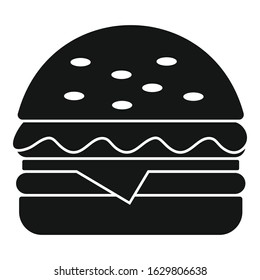 Burger icon. Simple illustration of burger vector icon for web design isolated on white background