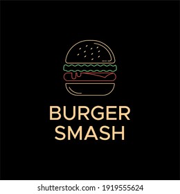 icono de la hamburguesa en forma vectorial simple moderna