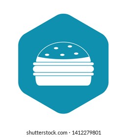 Burger icon in simple style isolated vector illustration
