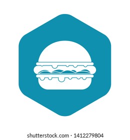 Burger icon in simple style isolated vector illustration