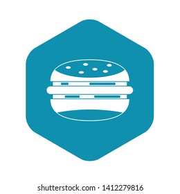 Burger icon in simple style isolated vector illustration