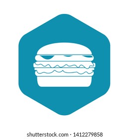 Burger icon in simple style isolated vector illustration