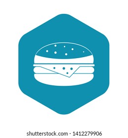 Burger icon in simple style isolated vector illustration