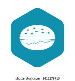 Burger icon in simple style isolated vector illustration