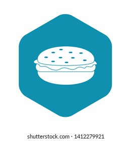 Burger icon in simple style isolated vector illustration