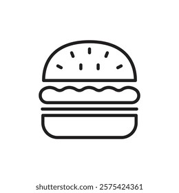 Burger icon Simple thin outline