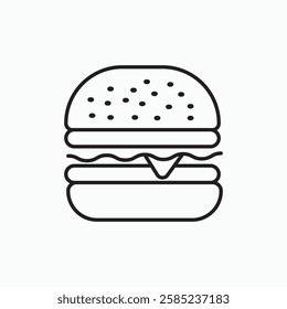 Burger icon. simple vector icon
