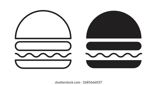 Burger icon simple vector symbol