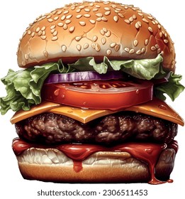 A burger icon is a stylized graphical representation of a classic hamburger. It typically includes two round shapes, signifying the bun's top and bottom.