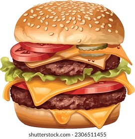 A burger icon is a stylized graphical representation of a classic hamburger. It typically includes two round shapes, signifying the bun's top and bottom.