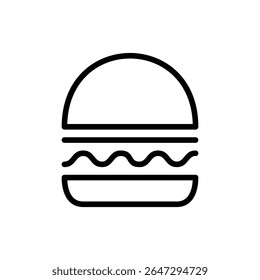 Símbolo de ícone de hambúrguer para aplicativos e sites. sinal e símbolo de hambúrguer. hambúrguer