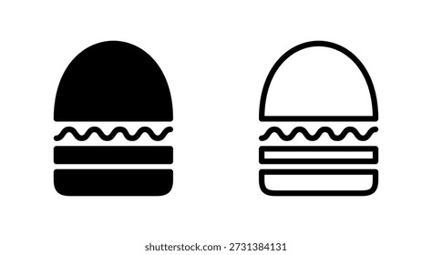 Burger icon symbol for apps and websites. burger sign and symbol. hamburger