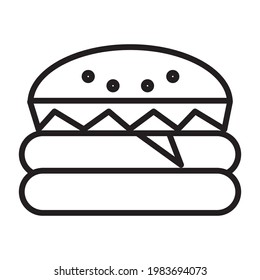 burger icon. symbol set symbol vector elements for infographic web.