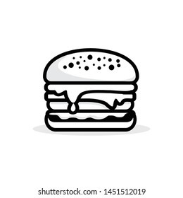 Burger icon symbol vector illustration