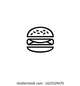 Burger icon template, Label for menu design restaurant or cafe