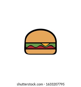 Burger icon template, Label for menu design restaurant or cafe