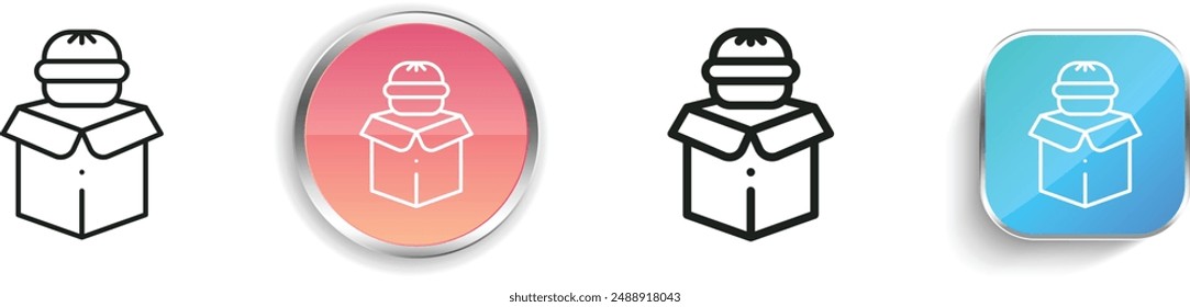 burger icon. Thin Linear, Regular and Button Style Design Isolated On White Background