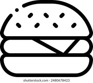 burger icon. Thin Linear Style Design Isolated On White Background