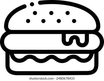 burger icon. Thin Linear Style Design Isolated On White Background