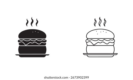 Burger icon with transparent background