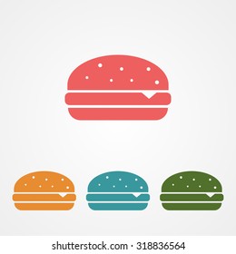 Burger icon Vector icon 10 EPS