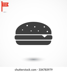 Burger icon Vector icon 10 EPS