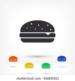 Burger icon Vector icon 10 EPS