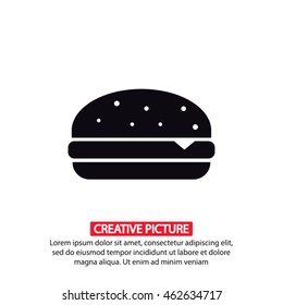 Burger icon Vector icon 10 EPS