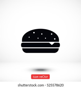 Burger icon Vector icon 10 EPS