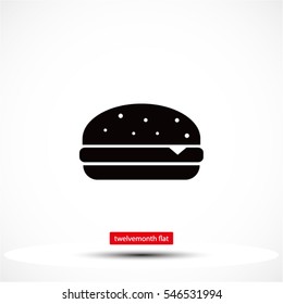 Burger icon Vector icon 10 EPS