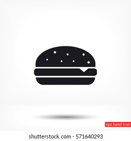 Burger icon Vector icon 10 EPS