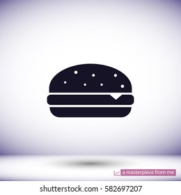 Burger icon Vector icon 10 EPS