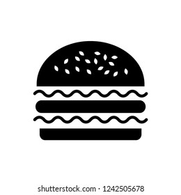 Black White Cheeseburger Isolated On White Stock Vector (Royalty Free ...