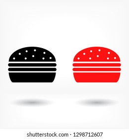 Burger icon, burger vector  