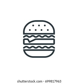 burger icon vector