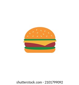 Burger icon vector color 
illustration 