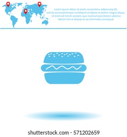 Burger  icon. Vector design.