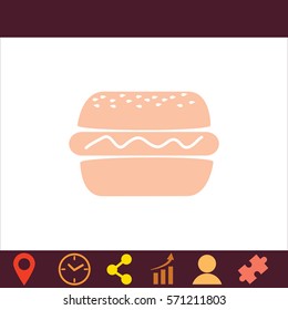 Burger  icon. Vector design.